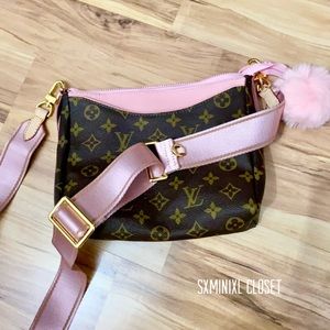 🌈🌸Customize Pallas Pochette🌸Authentic repurposed from monogram/pink leather